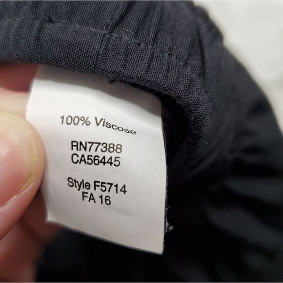 MADEWELL black elastic waist cuffed track lightweight trousers XS F5714 - Picture 8 of 13